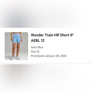 Wunder train HR short 6”